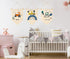GEANHIL -Set 3 Transport,Construction,Vehicle Construction,Truck Nursery Decor-Flag Decor Gift for Baby Boys Newborn