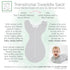 SwaddleDesigns Transitional Swaddle Sack - Arms Up Half-Length Sleeves, Medium, 3-6 Months, Tiny Hedgehogs