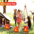 Sumind 4 Pieces Inflatable Campfire Props | 12 Inch Fake Camping Party Decoration for Indoor and Outdoor Games
