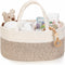 Diaper Caddy Organizer, Empty Gift Basket for Newborn Essentials, Baby Storage Basket,