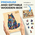 Wooden Puzzles for Adults: Cat Puzzles, 220 Pieces Fun Kitten Shaped Wood Puzzles - Christmas Halloween Gifts