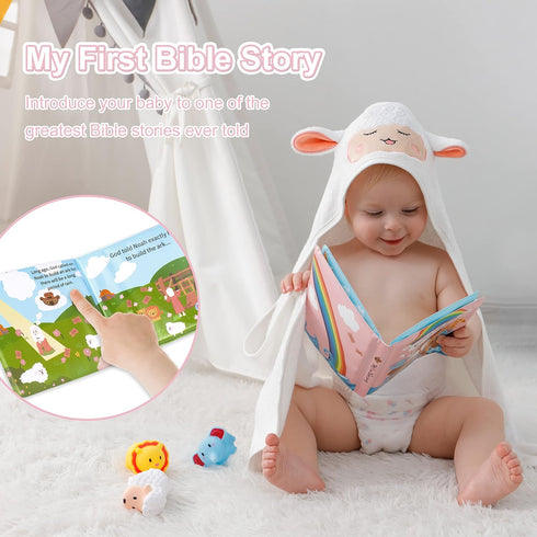 7 Set, 3 MyMateZoe My First Noahs Ark pcs Baptism Gift Dedication, Christening and Baptism Gifts for Girl and Newborn