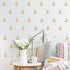Nautical Anchor Wall Decal - Removable Vinyl Stickers for Baby Kids Bedroom Nursery Decoration A07 (Dumb Gold)