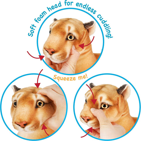 VIAHART Monique The Mountain Lion - 18 Inch Stuffed Animal Plush by TigerHart Toys