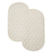 TL Care 2 Pack Waterproof Quilted Playard Changing Table Protector Pads, Organic Cotton Top Layer, 23" x 12"