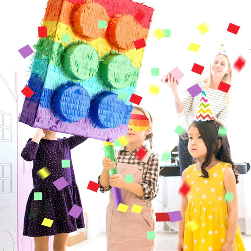 Hollowfly 20 Inches Large Piata for Birthday Party with a Blindfold and Bat Piata Birthday Party Decorations for Kids