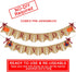 Friendsgiving Banner Burlap, Thanksgiving Decorations, Rustic Turkey Pumpkin Bunting for Party Supplies and Decor