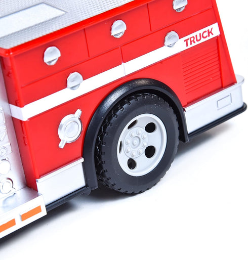 Sunny Days Entertainment Maxx Action 12’’ Large Fire Truck - Lights and Sounds Vehicle with Extendable Ladder