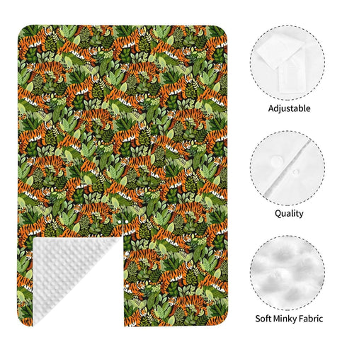 Hcpwzrf Bengal Tiger Jungle Baby Car Seat Cover & Nursing Cover - Breathable Stretch Multi-Use Cover for Breastfeeding