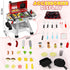 Toy BBQ Grill Set for Kids, Kitchen Toy Set with Smoke, Sound & Light for Outdoor Cooking Play