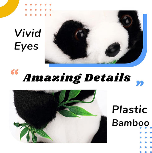 Hopearl Talking Panda Interactive Toy, Nodding Electric Plush Buddy Gift for Toddlers, 7''
