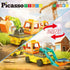 2-in-1 Playset 3+ PTU04 PicassoTiles Magnet Tiles Building Block Excavator & Backhoe Brick Compatible Construction