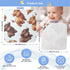 WELLDAY 30x30 Inch Highland Cows Hooded Baby Bath Towels, Cotton Soft Hooded Towel for Babies - Absorbent Baby Bath