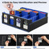 FTSFVOE Commander 3000+ 24 Trading Card Storage Box for - Card Deck Box with Removable Cover, Colorful Divider Tabs