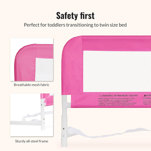 Dream On Me Mesh Security Bed Rail Toddler Safety Guard with breathable mesh, reinforced anchor system, lightweight