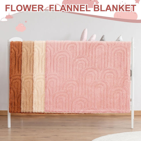 Wiwiqing 8 3D 32" 24" Pcs Boho Baby Blanket for Girls Boys Fluffy Toddler Blanket Soft Warm Newborn Toddler Receiving
