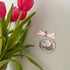 (CM16P) Cathedral Art (Abbey & CA Gift Angel Crib Medal for Jewelry Making, Silver, Pink