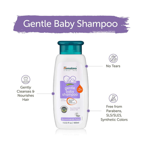 Himalaya Gentle Baby Shampoo - Soft Hair & Scalp Soothing Moisture, 13.53 oz