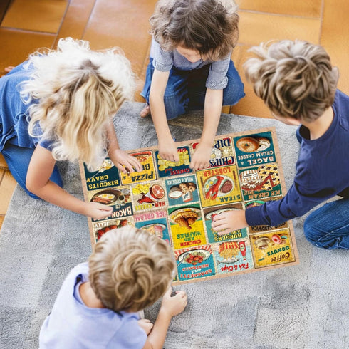 WANGMHCY 500 Jigsaw Puzzle for Adults Family Puzzle Game Food Combos Funny Jigsaw Puzzle (Food Combos, Pieces)