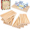 GOTHINK Wooden Domino Racks Set of 8 Trays with Felt Bottom for