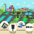 Set Pullback Set 3-5 4-8 5-7,Preschool Magnetic Tiles Road with Car & Magnet Ship,Traffic Themed Magnetic Building