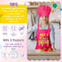 2Pcs Set, R HORSE Kid Apron and Chef Hat Adjustable Children Pink Kitchen Toddler Apron for Girl Who Loves Slime, Dress