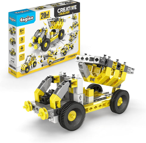 Engino Creative Builder STEM Toys, 20 Multimodel Set, Educational Engineering Kit for Kids 6+, Gift for Boys & Girls