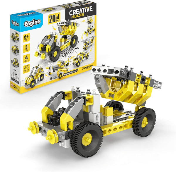 Engino Creative Builder STEM Toys, 20 Multimodel Set, Educational Engineering Kit for Kids 6+, Gift for Boys & Girls