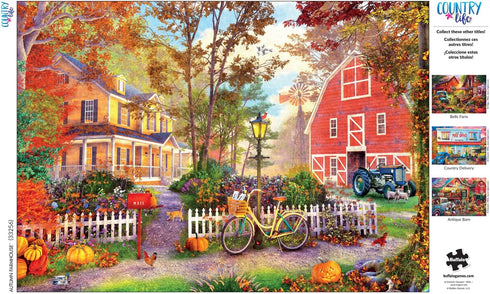 Buffalo Games Country Life Autumn Farmhouse - 500 Piece Jigsaw Puzzle for Adults