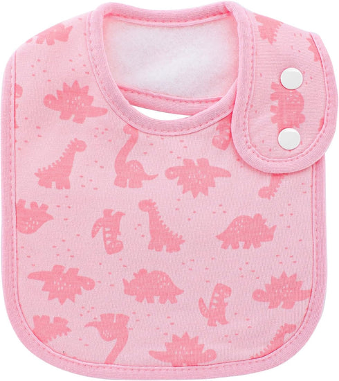 Organic Cotton Baby Bibs Super Soft and Absorbent with Adjustable Snap for Boys and Girls