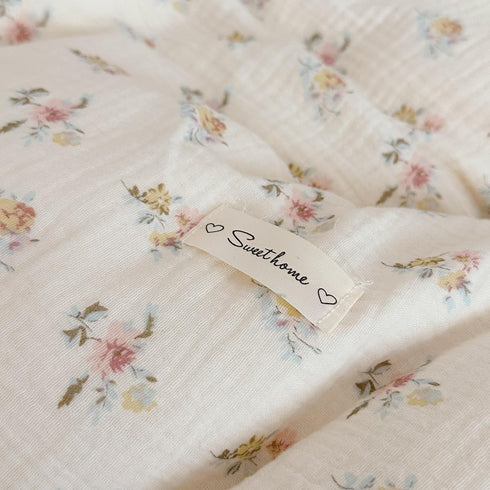 47''x51'' Summer BuLuTu Large Cotton Muslin Kids Toddler Throw Blanket - Reversible Lightweight Azalea Little Flower