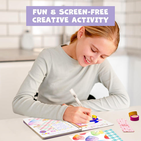 50+ Set 7 8 9 10 11 12 13 14 Clever Fox DIY Journal Kit for Girls Pcs Art & Craft Journaling for Kids & Teens Creative