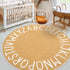 (63 inch, Topotdor Round Kids Play Rug Alphabet Nursery Area Rug Extra Large Soft Crawling Play Mat for Children