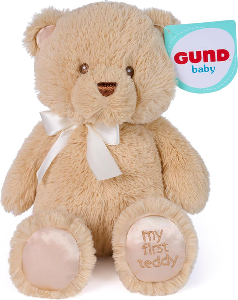 10 GUND Baby My First Teddy Bear, Ultra Soft Animal Plush Toy for Babies and Newborns, Light Brown/Tan
