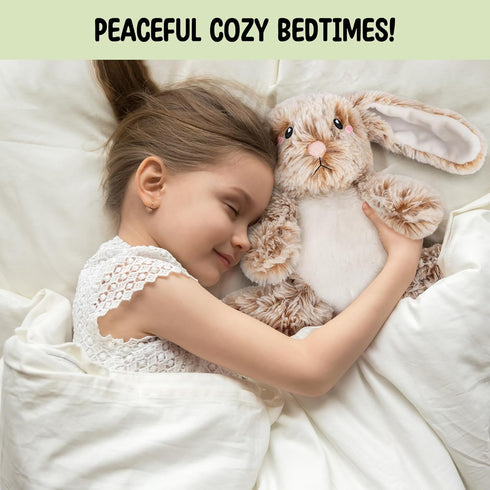 1.5 Lbs Bunny Microwavable & Weighted Stuffed Animals - Unscented Heating Pad for Period Cramps Pain Relief
