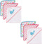 Luvable Friends Unisex Baby Cotton Terry Hooded Towels, Pink 6-Piece, One Size