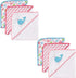 Luvable Friends Unisex Baby Cotton Terry Hooded Towels, Pink 6-Piece, One Size