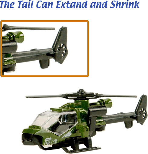 Die-cast Military Vehicles - 6 Pack Assorted Alloy Metal Army Vehicle Models, Mini Army Toy Playset for Kids