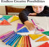 The Pencil Grip Magic Tri Stix, Non-Toxic Washable Markers For Kids, 36 Assorted Stix Markers