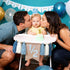 1/2 6 Birthday Boy Half Birthday Decorations High Chair Banner, Month Girl Tassel Wood Bead Highchair Garland Blue