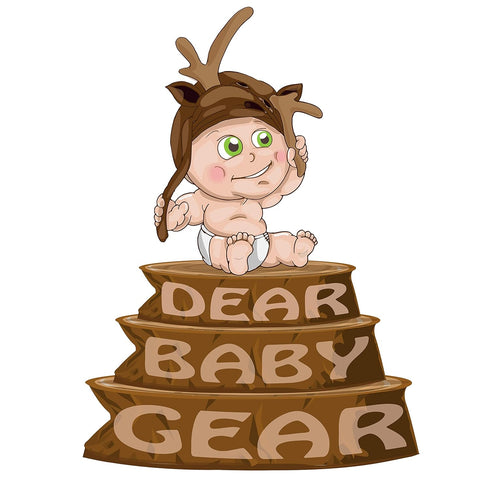 Dear Baby Gear Deluxe Baby Car Seat Canopy Cover - Tribal Woodland Forest Animals, Dot, White