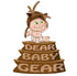 Dear Baby Gear Deluxe Baby Car Seat Canopy Cover - Tribal Woodland Forest Animals, Dot, White