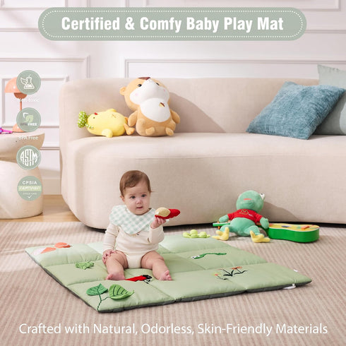 9-in-1 Tummy UTEX Premium Time Mat, Baby Play Mat, Soft Sensory Mat for Infants, Newborn Essentials Gift