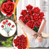 QIFUN Sets, 670Pcs Red Roses Flower Bouquet Building Artificial Flowers Building Blocks Compatible with Lego Flowers