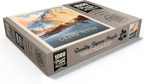MyPuzzle Grand Teton National Park: Winter Hush, Premium 1000 Piece Jigsaw Puzzle for Adults
