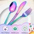 HaWare 9-Piece Kids Silverware Set, Stainless Steel Hammered Flatware, Includes 3 Spoons, 3 Forks, 3 Knives for