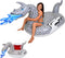GoFloats Giant Inflatable Pool Floats - Choose Unicorn, Dragon, Flamingo, Swan, or