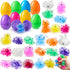 24 JOYIN Pcs Easter Prefilled Eggs with Mochi Squishy Toy, Squeeze Toy Fillers for Easter Egg Hunt, Basket Stuffers
