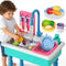Doloowee Color Changing Kitchen Sink Toys,Electric Dishwasher Playing Toy Play Sink for