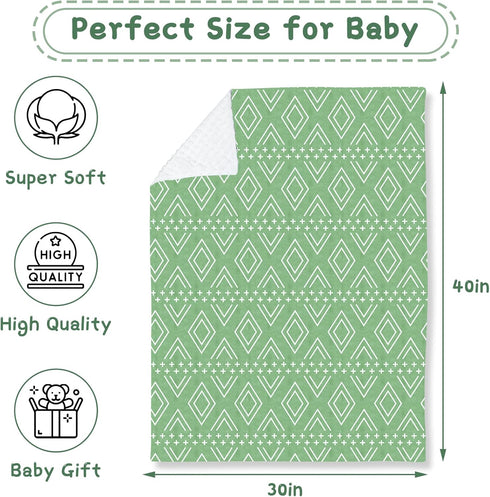 30x40 Inches, TANOFAR Baby Blankets for Unisex Boys Girls, Ultra Soft Minky Blanket with Double Layer Dotted